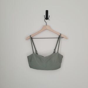 Aerie Bandeau Bikini Top in Green Size Extra Large